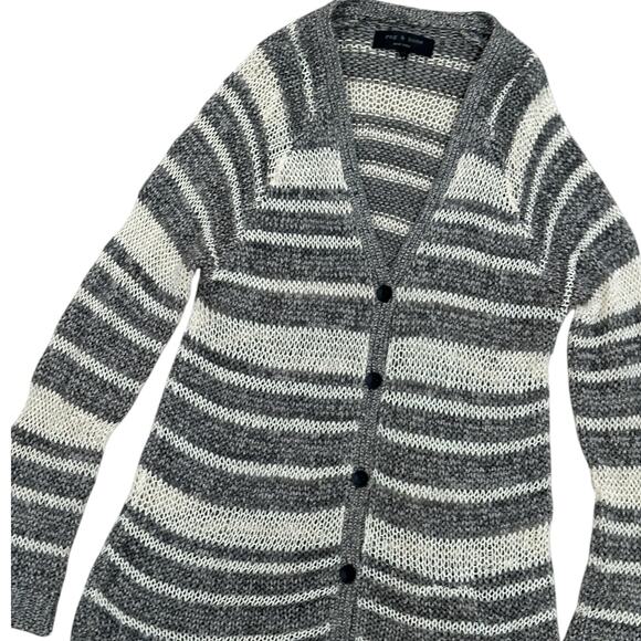 Rag & Bone Caterina Stripe Button Cardigan - Picture 9 of 9